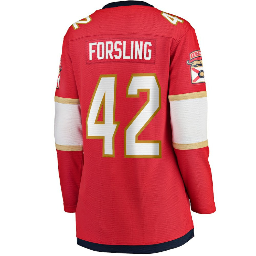 NHL Red Gustav Forsling Florida Panthers Fanatics Women's Home Breakaway Player Jersey