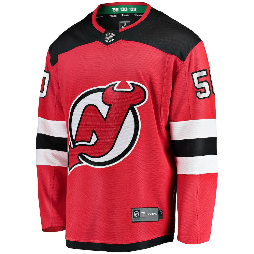 NHL Red Nico Daws New Jersey Devils Fanatics Home Breakaway Player Jersey