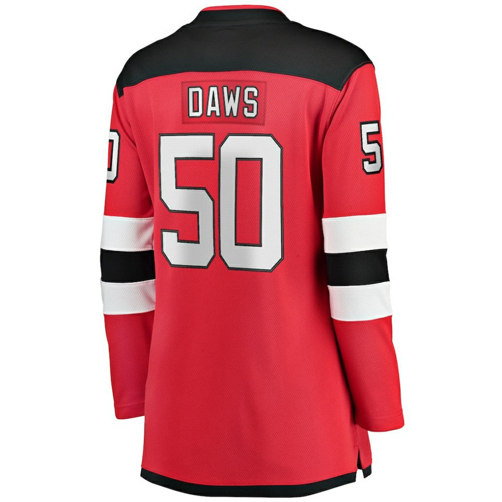 NHL Red Nico Daws New Jersey Devils Fanatics Women's Home Breakaway Player Jersey