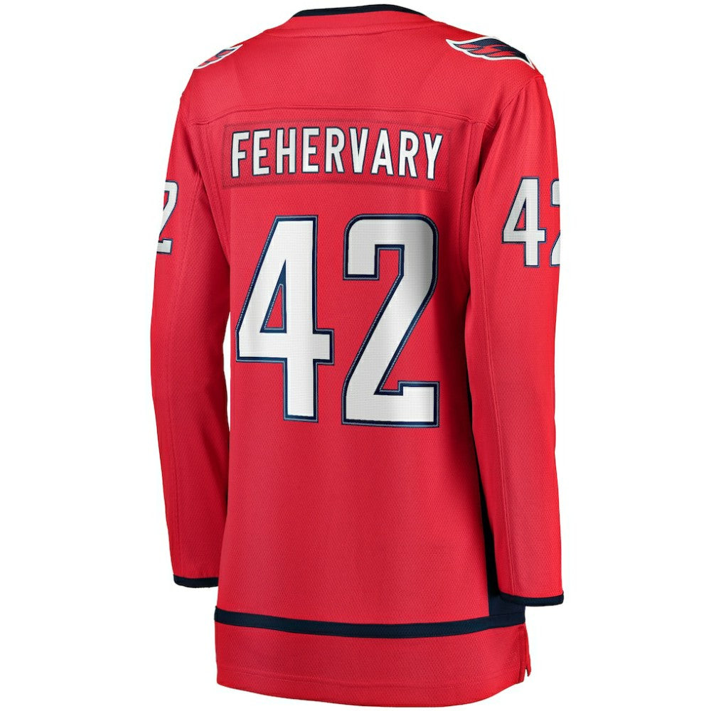 NHL Red Martin Fehervary Washington Capitals Fanatics Women's Home Breakaway Player Jersey