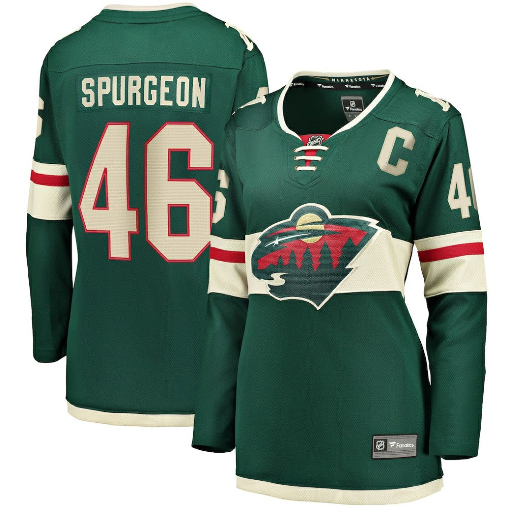 NHL Green Jared Spurgeon Minnesota Wild Women's Home Breakaway Player Jersey