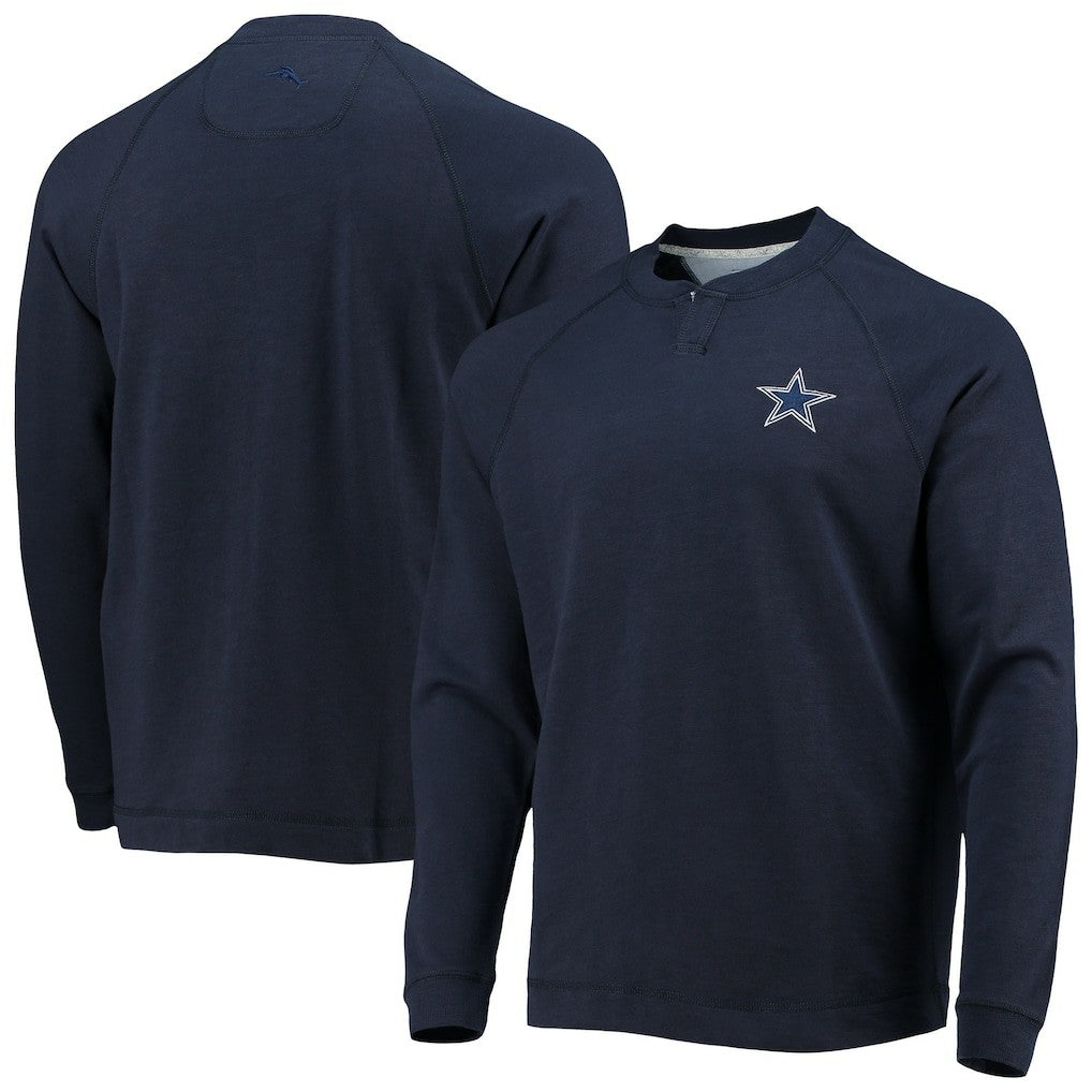 Sunset Slub Raglan Henley Long Sleeve T-Shirt - Dallas Cowboys