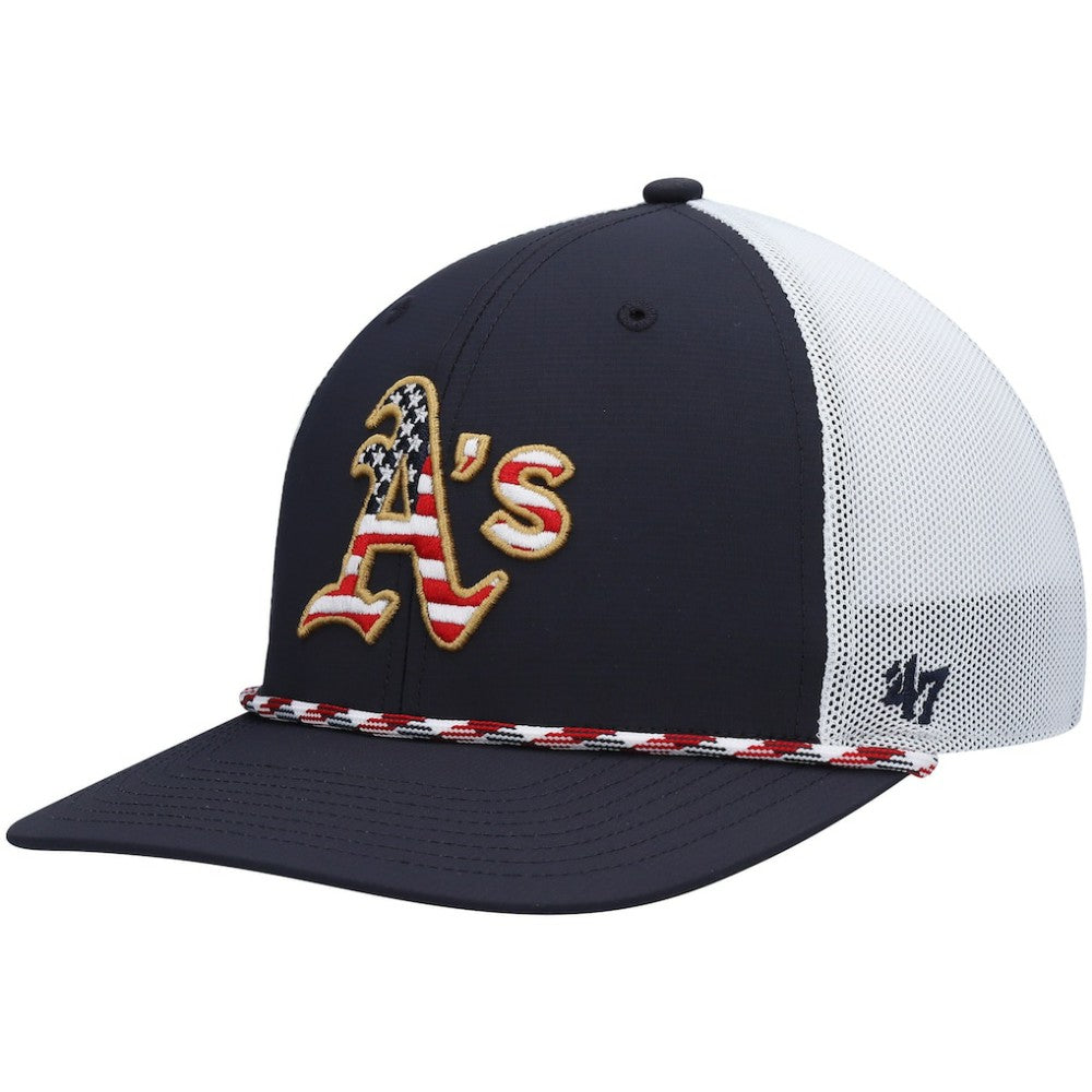 MLB Athletics '47 Flag Fill Trucker Snapback Hat