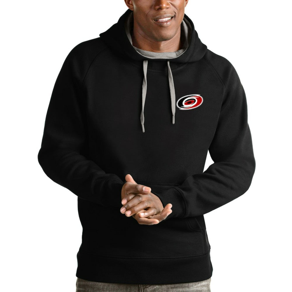 NHL Black Carolina Hurricanes Antigua Team Victory Pullover Hoodie