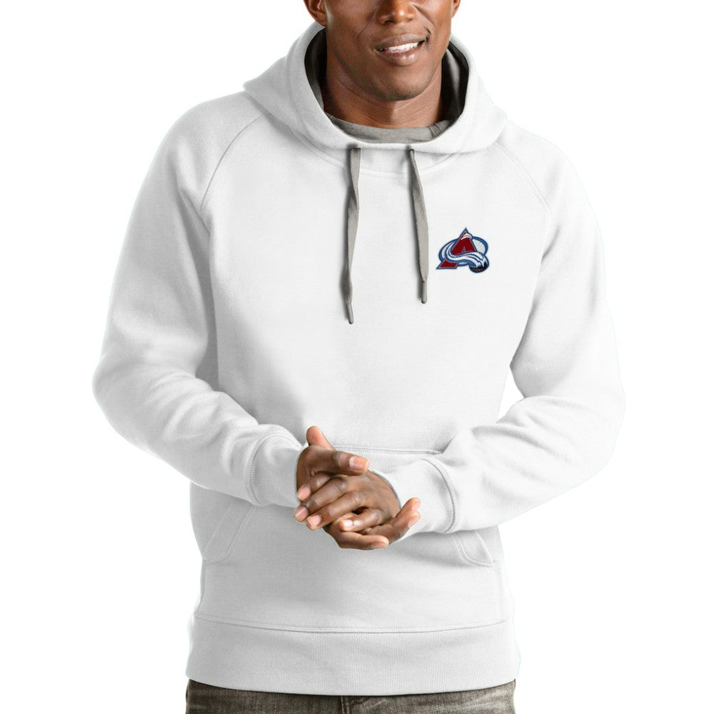 NHL White Colorado Avalanche Antigua Victory Pullover Hoodie