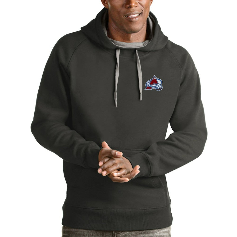 NHL Charcoal Colorado Avalanche Antigua Victory Pullover Hoodie