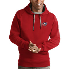 NHL Red Columbus Blue Jackets Antigua Victory Pullover Hoodie