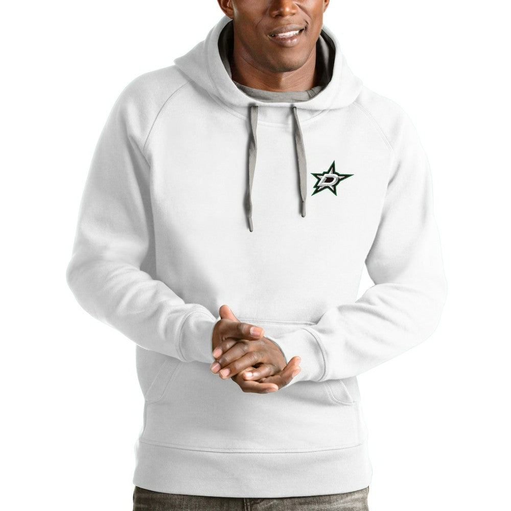 NHL White Dallas Stars Antigua Victory Pullover Hoodie