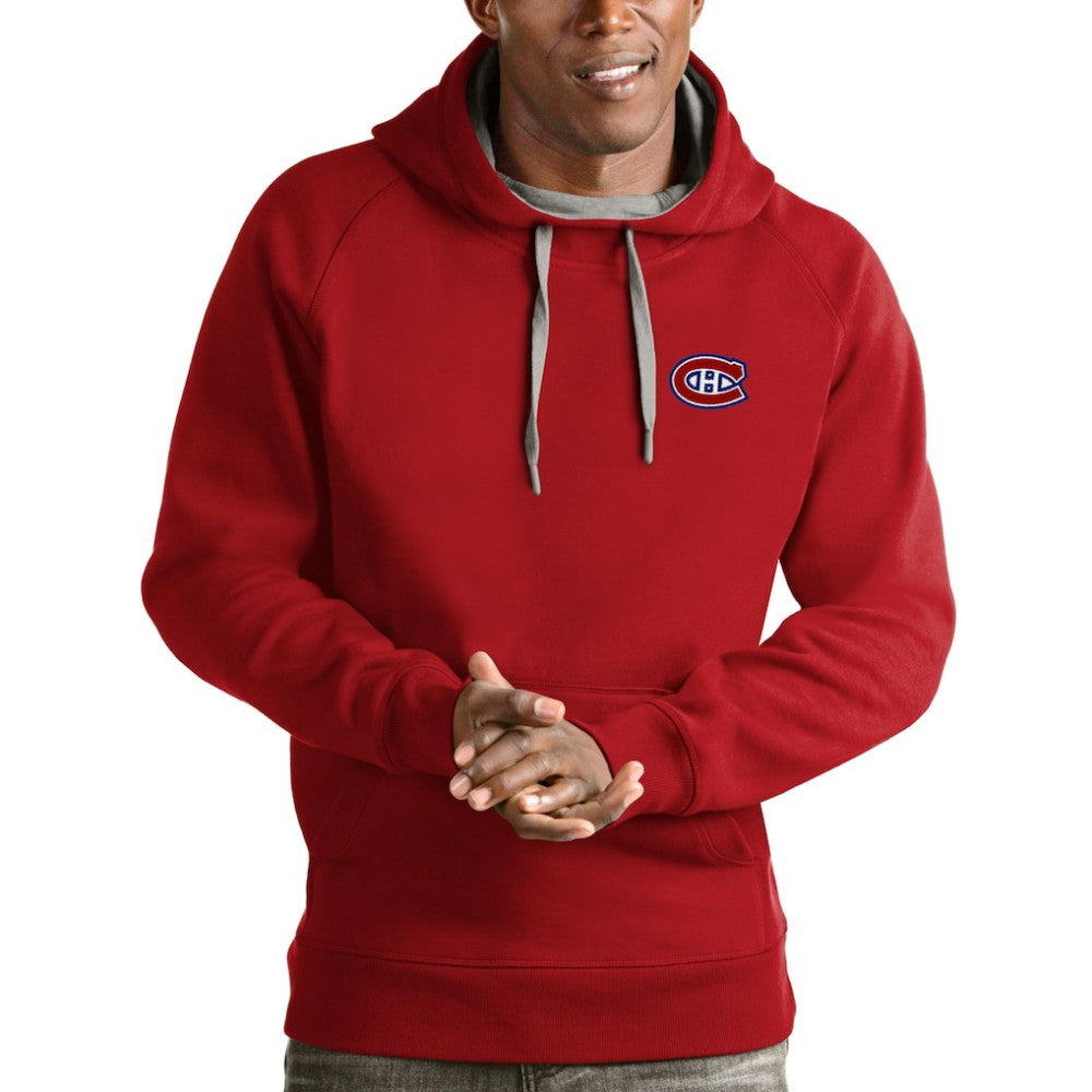 NHL Red Montreal Canadiens Antigua Team Victory Pullover Hoodie