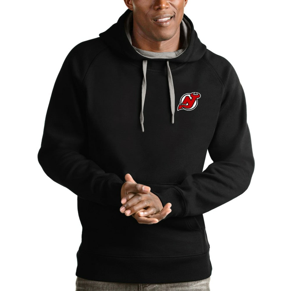 NHL Black New Jersey Devils Antigua Team Victory Pullover Hoodie