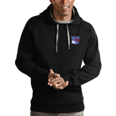 NHL Black New York Rangers Antigua Victory Pullover Hoodie