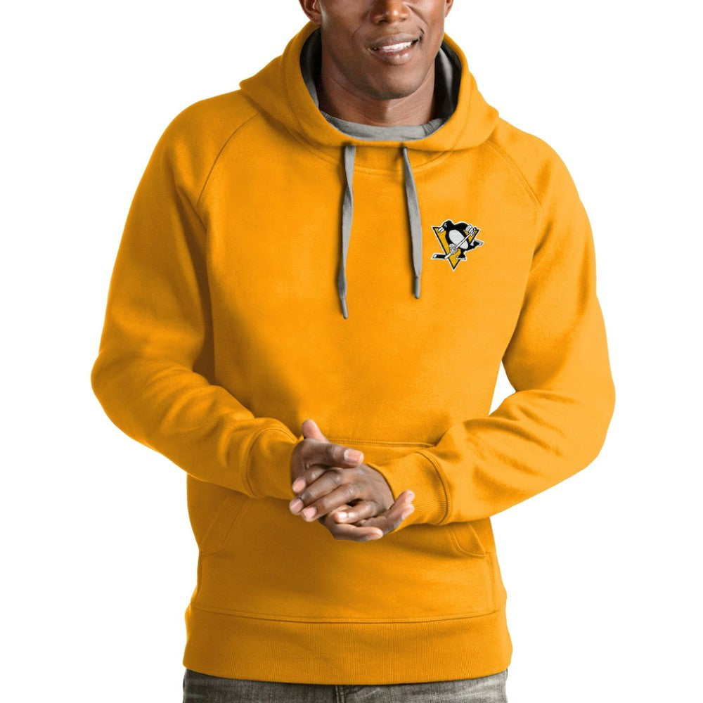 NHL Gold Pittsburgh Penguins Antigua Victory Pullover Hoodie