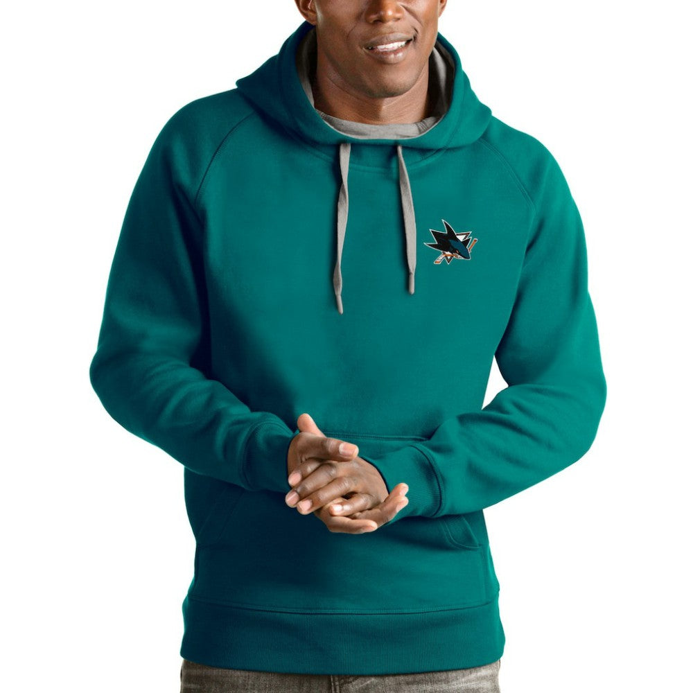 NHL Teal San Jose Sharks Antigua Victory Pullover Hoodie