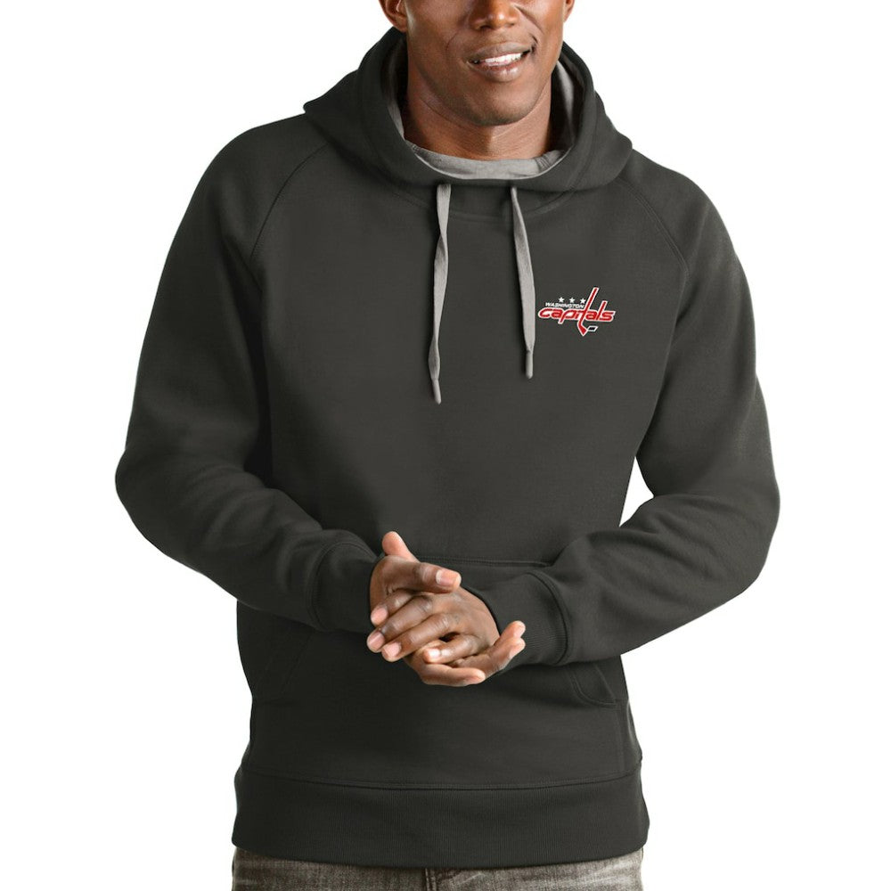 NHL Charcoal Washington Capitals Antigua Victory Pullover Hoodie
