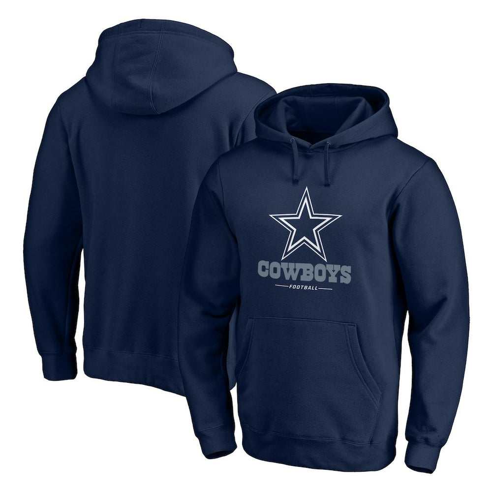 Logo Team Lockup Fitted Pullover Hoodie - Dallas Cowboys