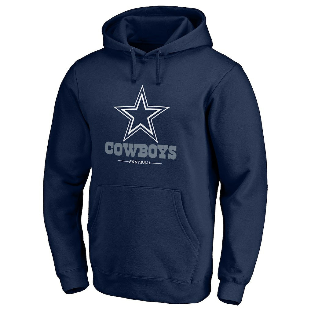 Logo Team Lockup Fitted Pullover Hoodie - Dallas Cowboys