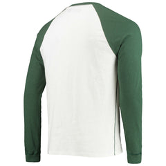 Junk Food Colorblock Raglan Long Sleeve T-Shirt - Green Bay Packers