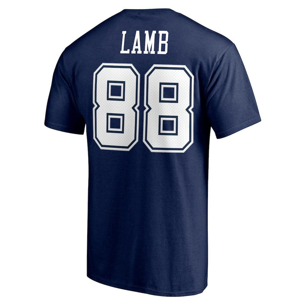CeeDee Lamb  Team Player Icon Name & Number T-Shirt - Dallas Cowboys