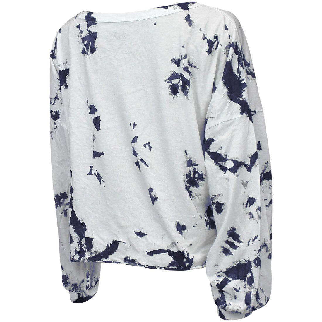Majestic Threads Women's Off-Shoulder Tie-Dye V-Neck Long Sleeve T-Shirt - Tennessee Titans