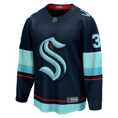 NHL Deep Sea Blue Will Borgen Seattle Kraken Fanatics Home Breakaway Player Jersey