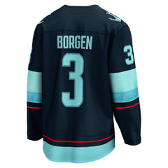 NHL Deep Sea Blue Will Borgen Seattle Kraken Fanatics Home Breakaway Player Jersey