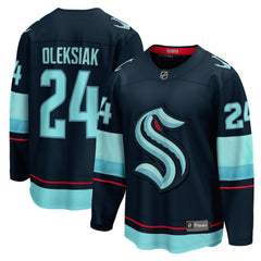 NHL Deep Sea Blue Jamie Oleksiak Seattle Kraken Fanatics Home Breakaway Player Jersey