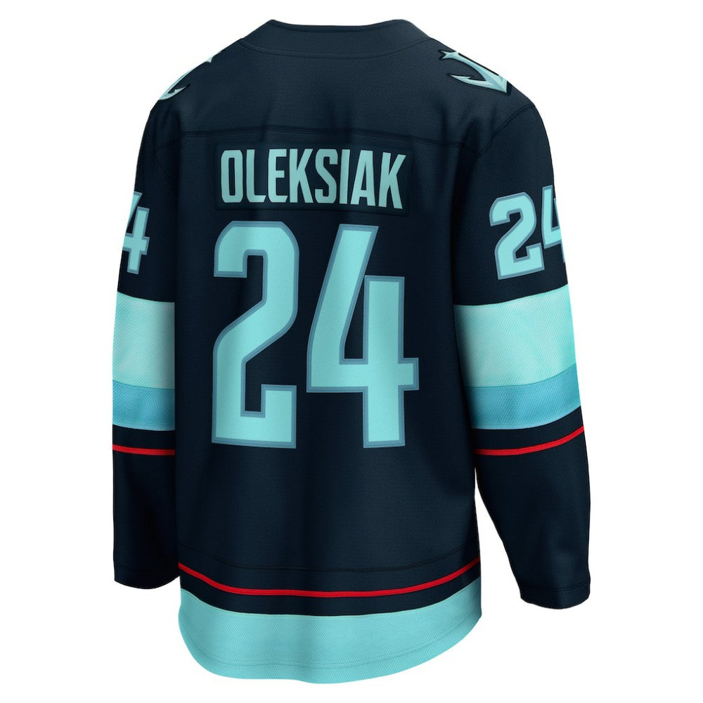 NHL Deep Sea Blue Jamie Oleksiak Seattle Kraken Fanatics Home Breakaway Player Jersey