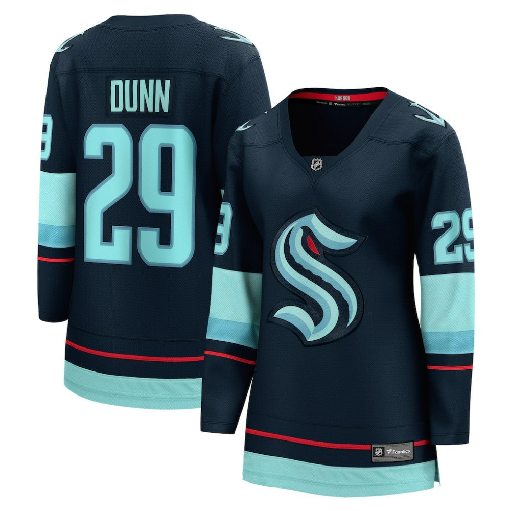 NHL Deep Sea Blue Vince Dunn Seattle Kraken Fanatics Women's Home Breakaway Player Jersey