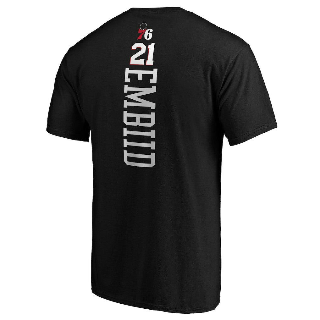 NBA Joel Embiid Philadelphia 76ers Playmaker Name & Number T-Shirt
