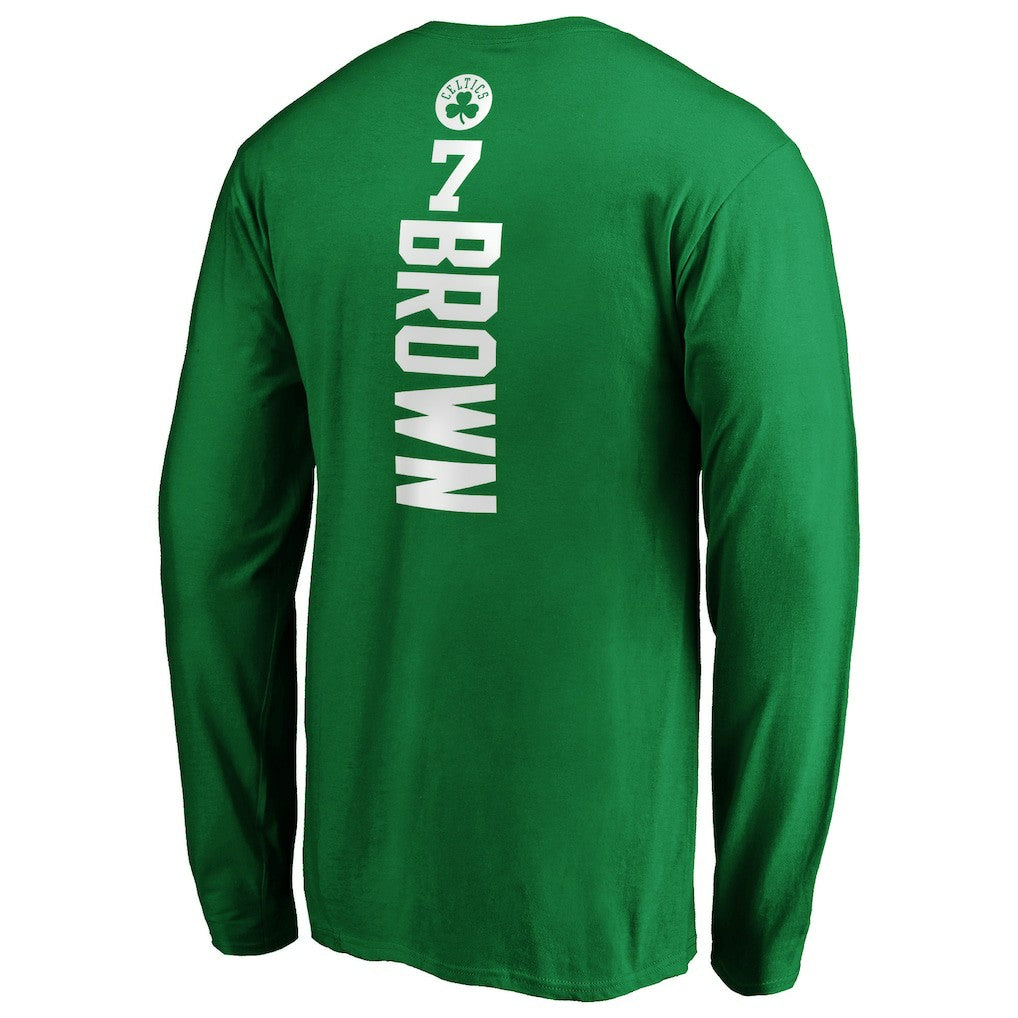 NBA Jaylen Brown Boston Celtics Playmaker Name & Number Long Sleeve T-Shirt