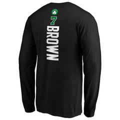 NBA Jaylen Brown Boston Celtics Playmaker Name & Number Long Sleeve T-Shirt