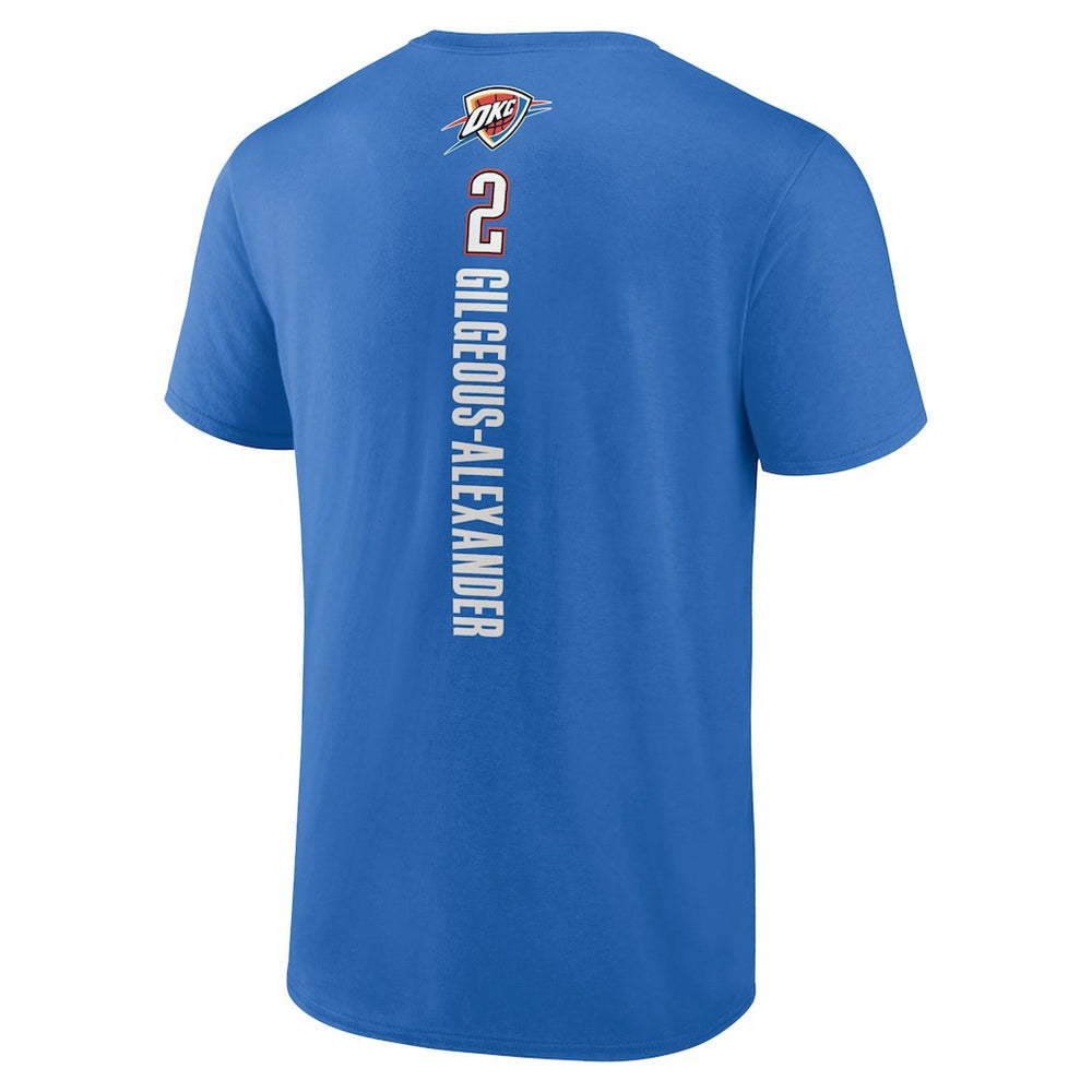 NBA Shai Gilgeous-Alexander Oklahoma City Thunder Playmaker Name & Number T-Shirt