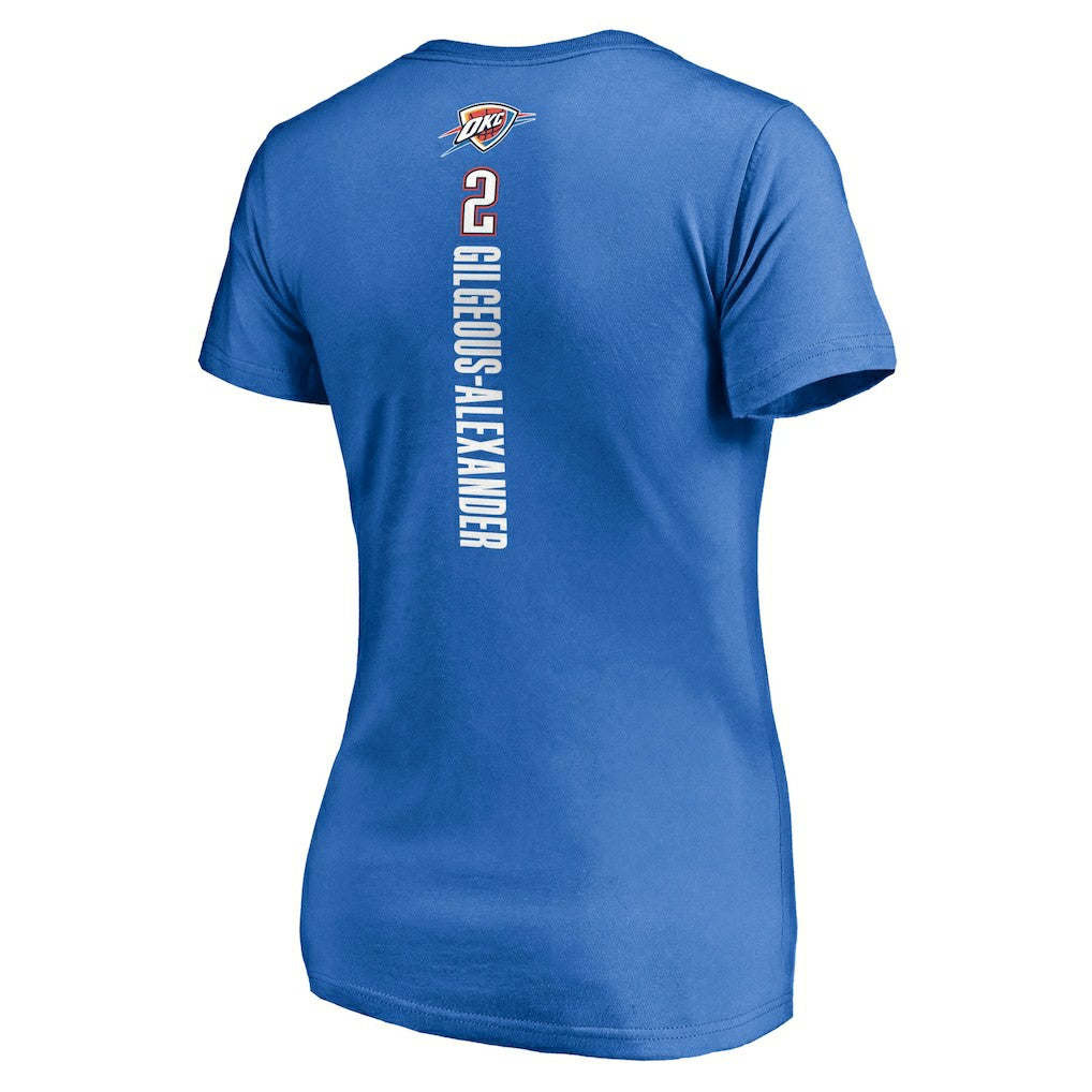 NBA Shai Gilgeous-Alexander Oklahoma City Thunder Women's Playmaker Name & Number V-Neck T-Shirt