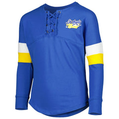 Girls Youth Lace-Up Long Sleeve T-Shirt - Los Angeles Rams
