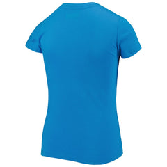 Girls Youth Reverse Sequin Wordmark V-Neck T-Shirt - Carolina Panthers