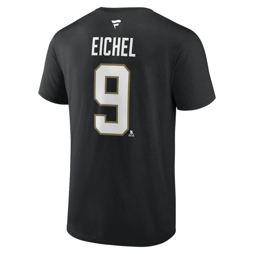 NHL Black Jack Eichel Vegas Golden Knights Fanatics Authentic Stack Name & Number T-Shirt