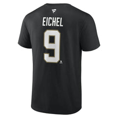 NHL Black Jack Eichel Vegas Golden Knights Fanatics Authentic Stack Name & Number T-Shirt