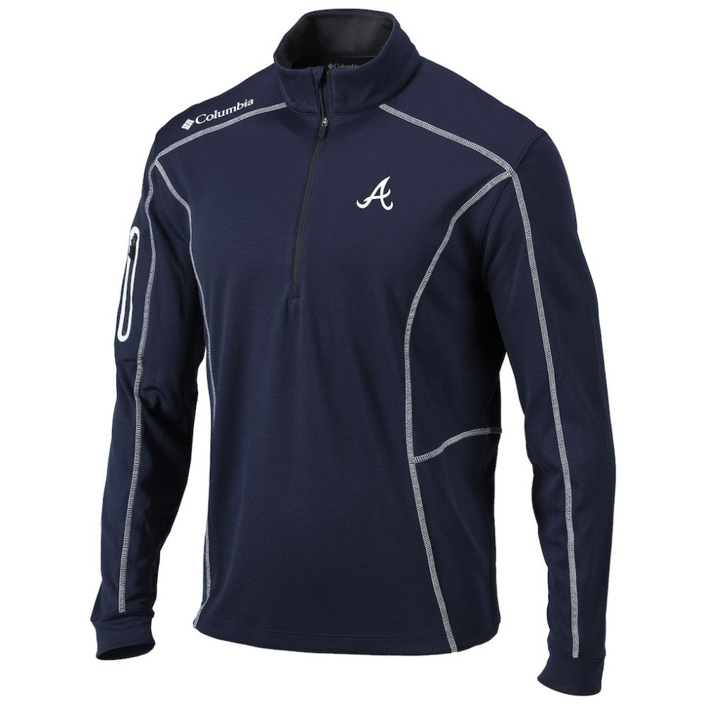 MLB Atlanta Braves Columbia Shotgun Omni-Wick Quarter-Zip Pullover Jacket