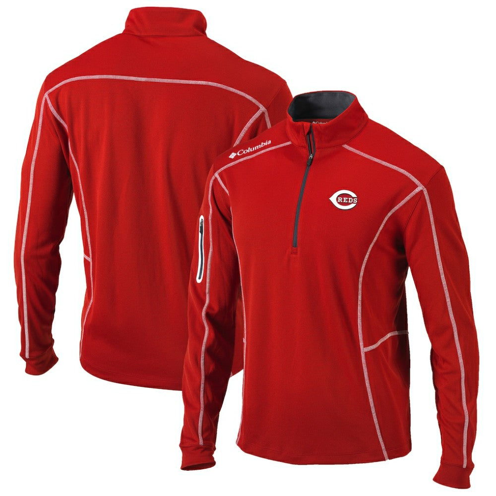MLB Cincinnati Reds Columbia Shotgun Omni-Wick Quarter-Zip Pullover Jacket