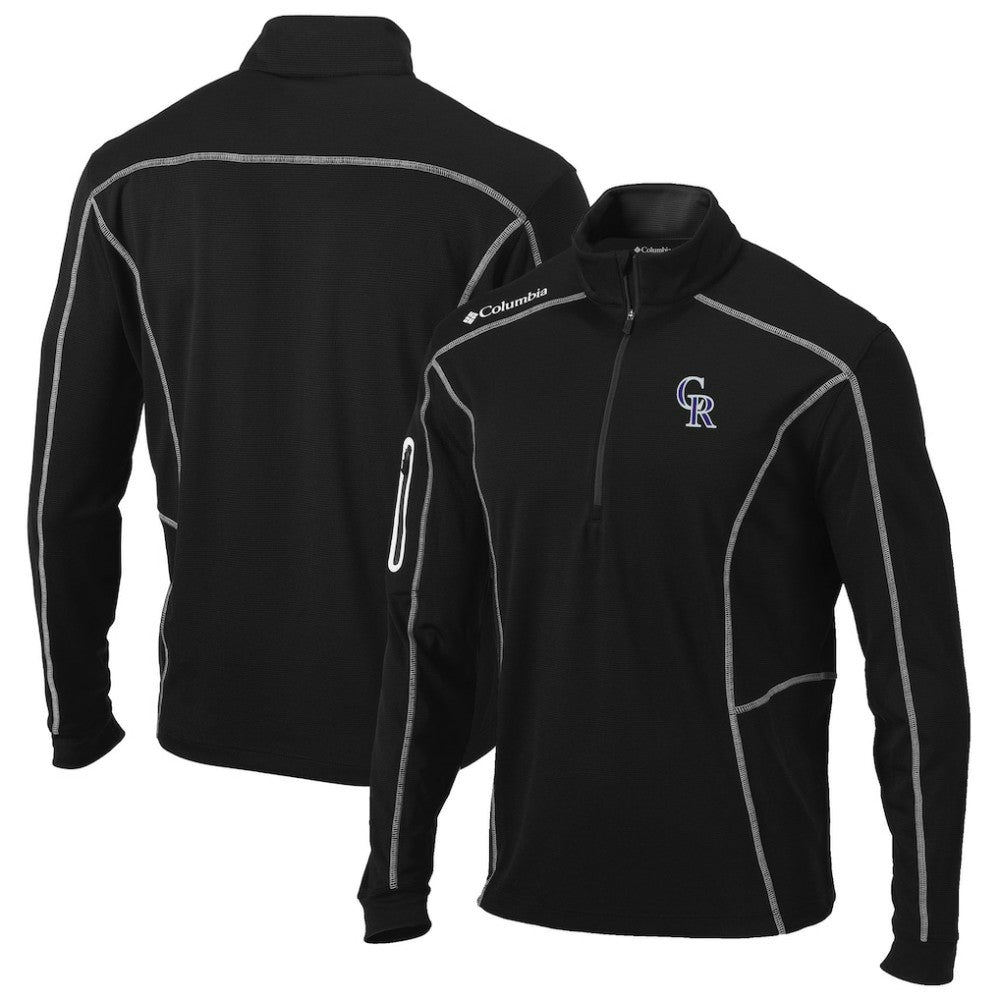 MLB Colorado Rockies Columbia Shotgun Omni-Wick Quarter-Zip Pullover Jacket