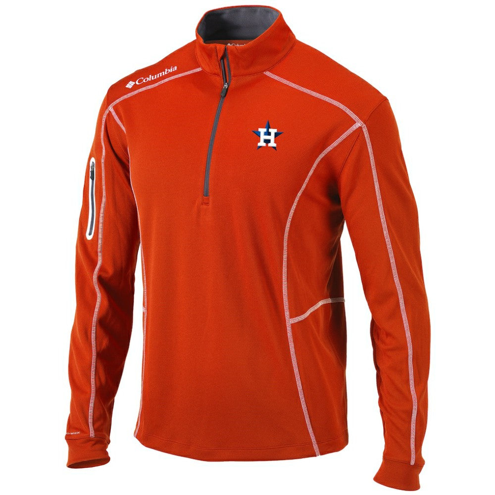 MLB Houston Astros Columbia Shotgun Omni-Wick Quarter-Zip Pullover Jacket