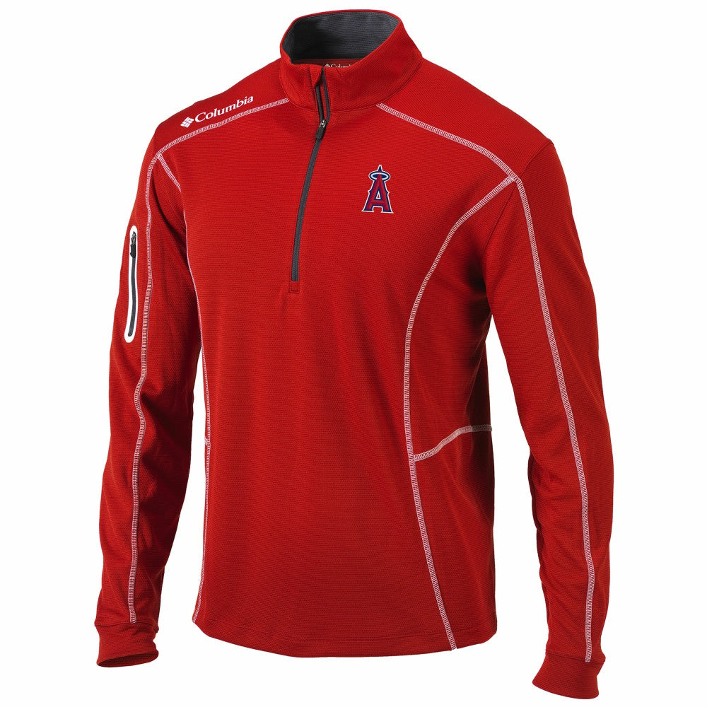 MLB Los Angeles Angels Columbia Shotgun Omni-Wick Quarter-Zip Pullover Jacket