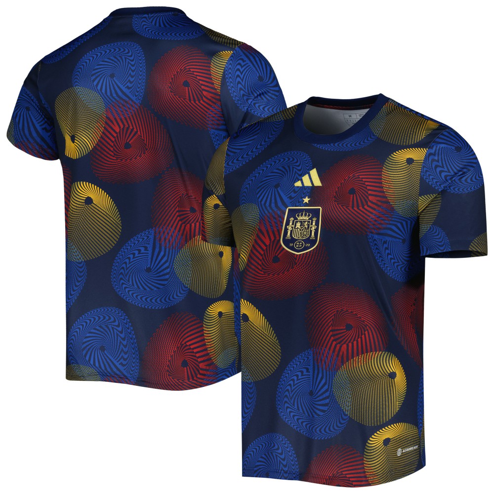 Spain National Team 2022 AEROREADY Pre-Match Top - Adidas Navy