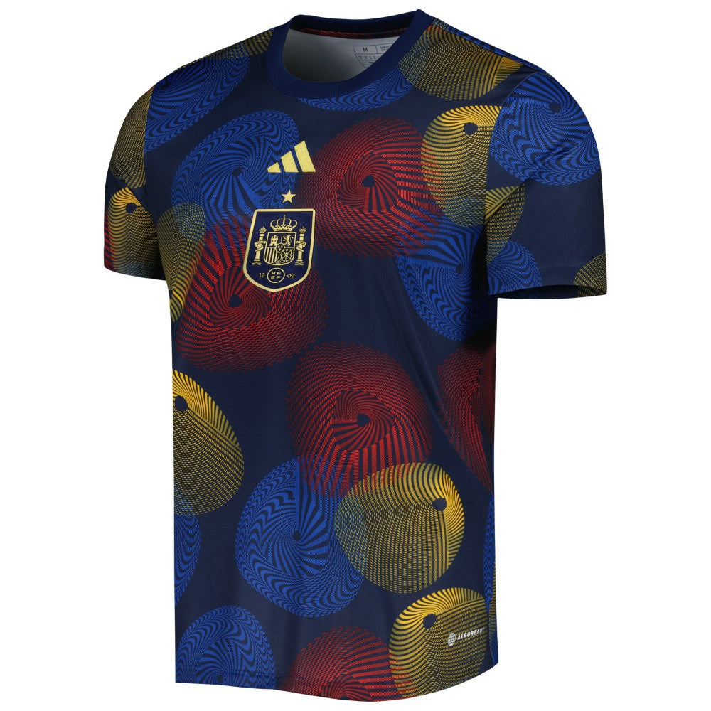 Spain National Team 2022 AEROREADY Pre-Match Top - Adidas Navy