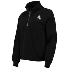 MLB Chicago White Sox The Wild Collective Women's Two-Hit Quarter-Zip Pullover Top
