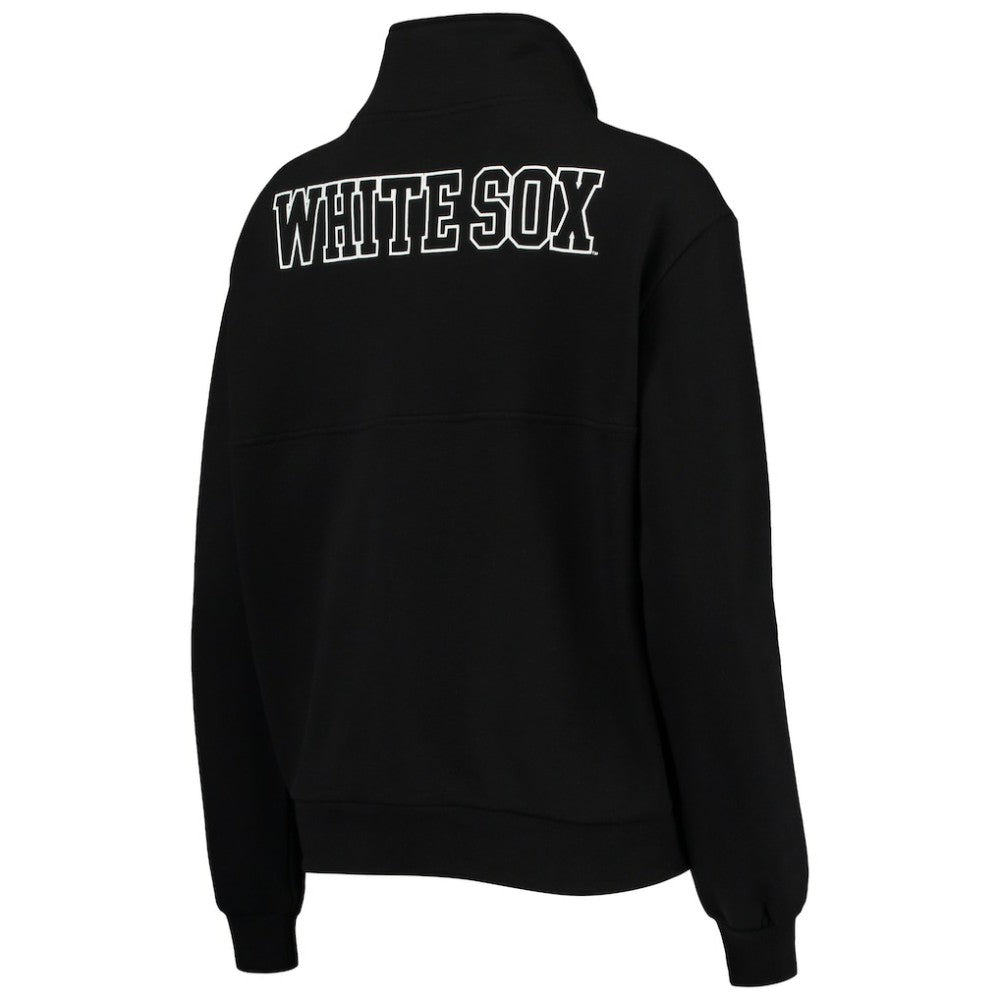 MLB Chicago White Sox The Wild Collective Women's Two-Hit Quarter-Zip Pullover Top