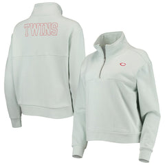 MLB Minnesota Twins The Wild Collective Women's Two-Hit Quarter-Zip Pullover Top
