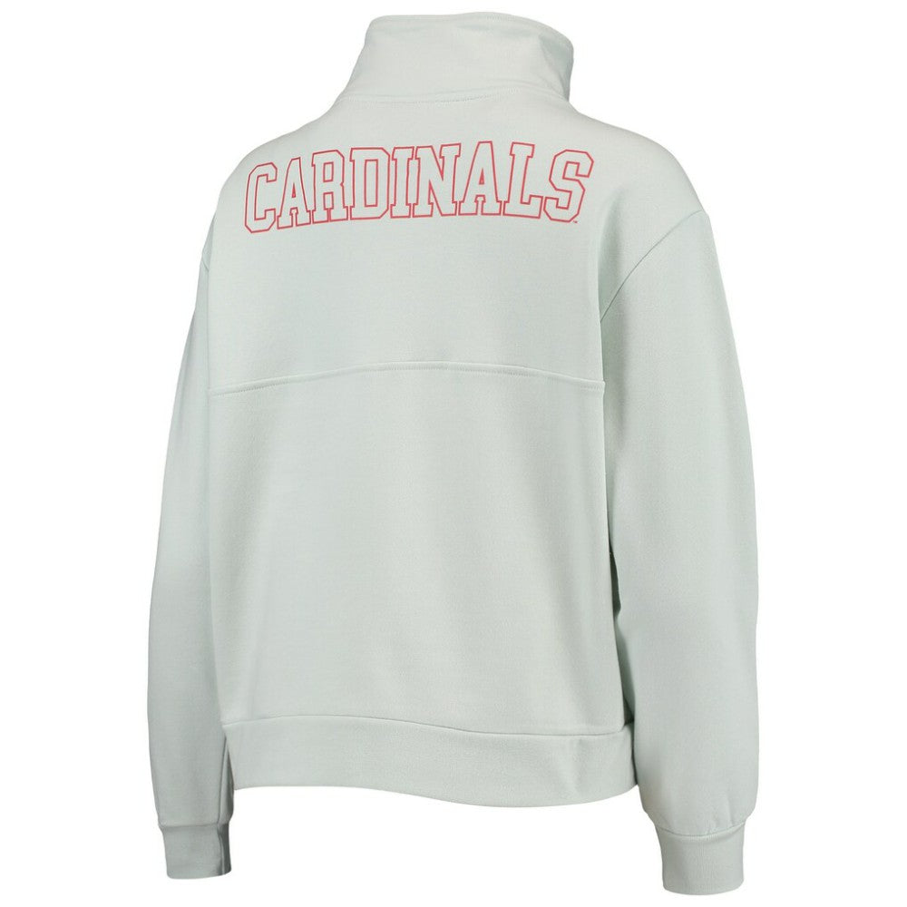MLB St. Louis Cardinals The Wild Collective Women's Two-Hit Quarter-Zip Pullover Top