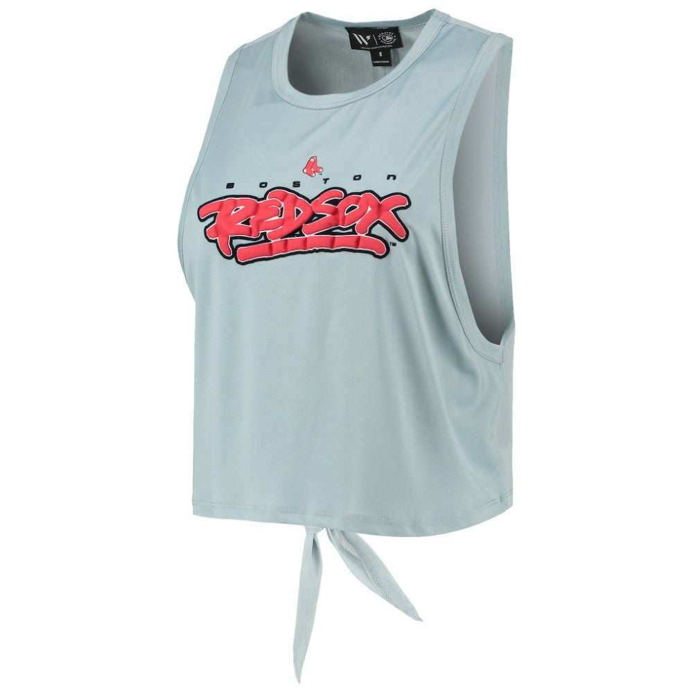 MLB Boston Red Sox The Wild Collective Women's Open Back Twist-Tie Tank Top