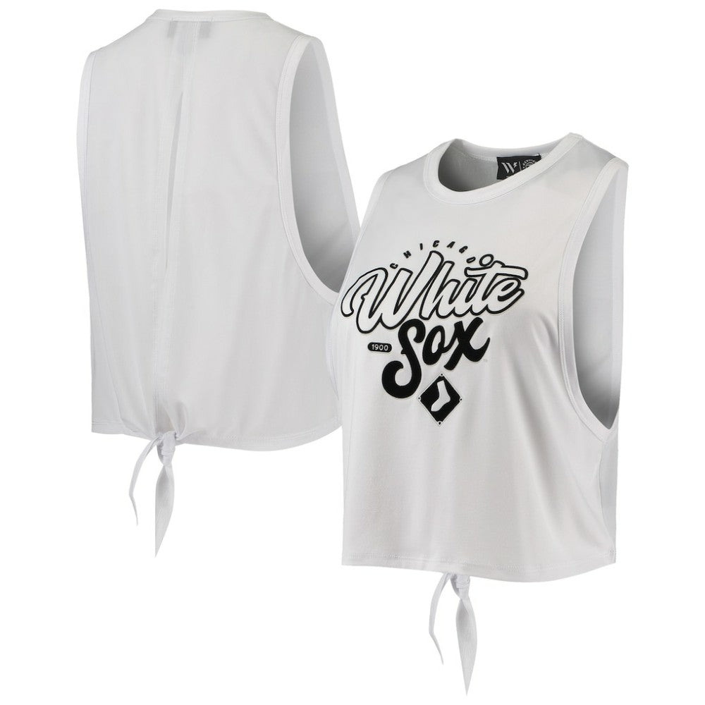 MLB Chicago White Sox The Wild Collective Women's Open Back Twist-Tie Tank Top